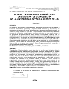 dominio de funciones matemáticas en estudiantes