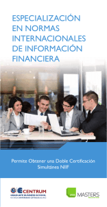 especialización en normas internacionales de información financiera