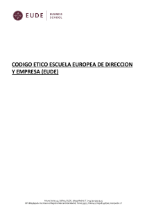 CODIGO ETICO ESCUELA EUROPEA DE DIRECCION Y