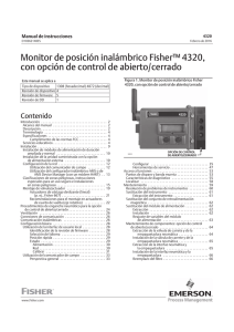 Monitor de posición inalámbrico Fisher 4320 con opción de control