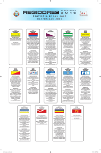 PROVINCIA DE SAN JOSÉ CANTÓN: SAN JOSÉ