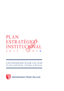 Plan estrategico 2013 - Universidad César Vallejo