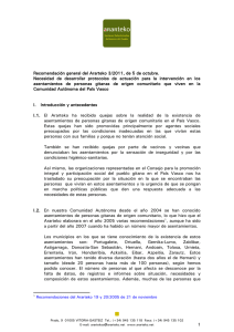 1 Recomendación general del Ararteko 3/2011, de 5 de octubre