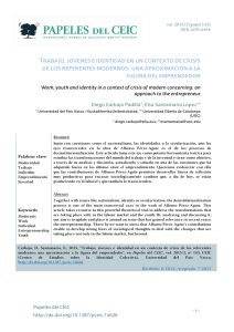 trabajo, jóvenes e identidad en un contexto de crisis de los