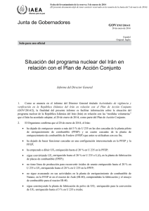Status of Iran`s Nuclear Programme in Relation to the Joint Plan of