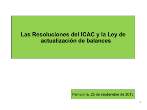 las resoluciones del icac y la ley de actualización de