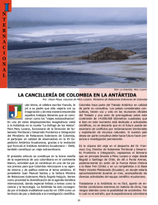 La Cancillería de Colombia en La Antártida.