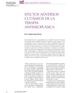 efectos adversos cutáneos de la terapia antineoplásica