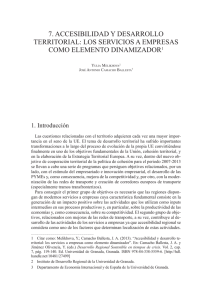 7. accesibilidad y desarrollo territorial: los servicios a empresas