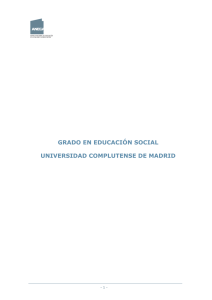 Grado en Educación Social - Universidad Complutense de Madrid