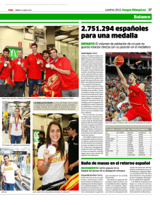 2.751.294 españoles para una medalla