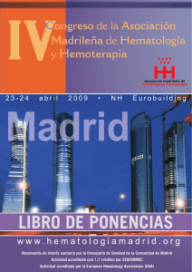 programa - Asociación Madrileña de Hematología y Hemoterapia