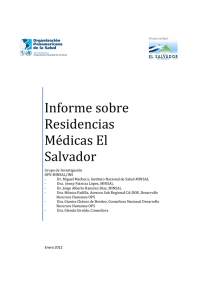 Informe Residencias Médicas en El Salvador 2012