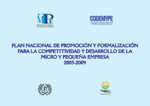 Plan Nacional de Promoción y Formalización para la Competitividad