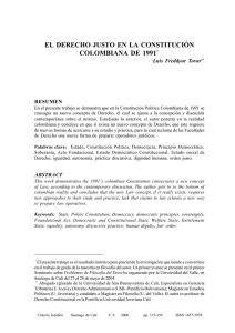 el derecho justo en la constitución colombiana de 1991
