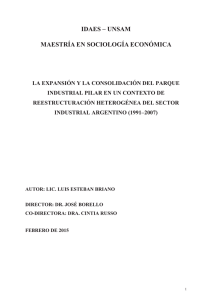 La expansión y la consolidación del Parque Industrial Pilar en un