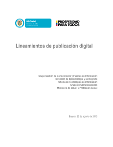 Lineamientos digital - Ministerio de Salud y Protección Social
