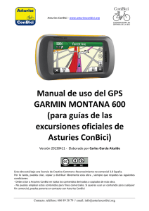 Manual de uso del GPS GARMIN MONTANA 600