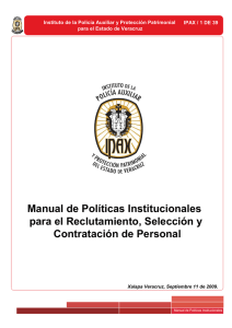 Manual de Políticas Institucionales para el Reclutamiento