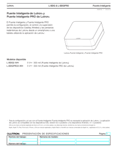 Lutron Smart Bridge and Smart Bridge Pro Spec Submittal (369816)