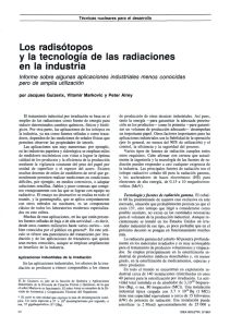 Los radisótopos y la tecnología de las radiaciones en la industria