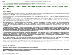 Resumen del Tratado de Libre Comercio entre Colombia y los