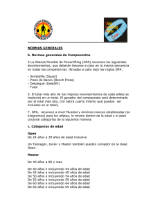 NORMAS GENERALES b. Normas generales de Campeonatos 5 La