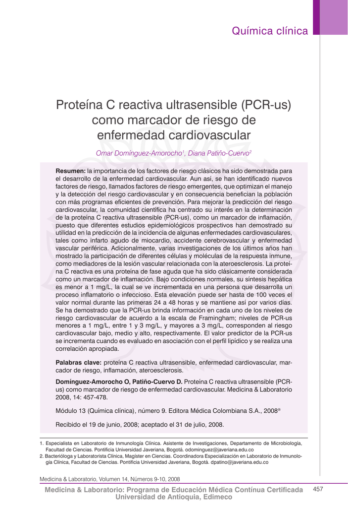 papel de la proteína c reactiva en la diabetes