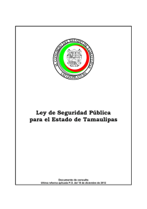 Ley de Seguridad Pública para el Estado de Tamaulipas