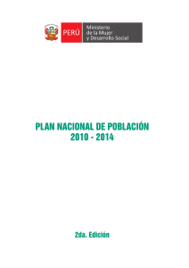 Plan Nacional de Población 2010 - 2014