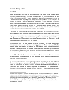 Difamación y Manejo de Crisis, Octubre, 2013.