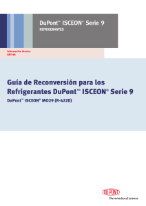 Guía de Reconversión para los Refrigerantes DuPont ISCEON