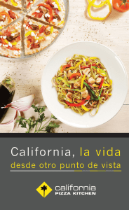 MENÚ - California Pizza Kitchen