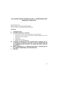 los secretarios generales de la administraci~n regional murciana