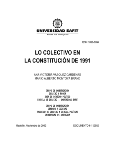 Lo colectivo en la constitución de 1991