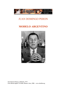 JUAN DOMINGO PERON MODELO ARGENTINO