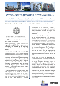 informativo jurídico internacional - Ministerio de Relaciones Exteriores