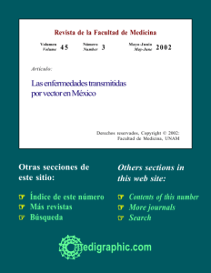 Las enfermedades transmitidas por vector en México