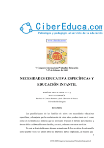 NECESIDADES EDUCATIVA ESPECÍFICAS Y EDUCACIÓN