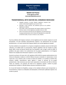 Boletín de Prensa TRANSPARENCIA, RETO MAYOR DEL