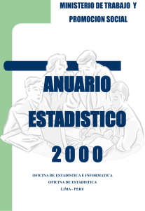 Anuario Estadístico 2000 - Ministerio de Trabajo y Promoción del