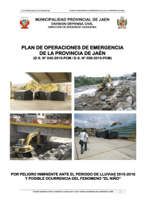 plan de operaciones de emergencia de la provincia de jaen