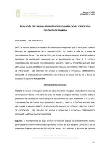 resolución nº 5/2015 - Diputación de Granada