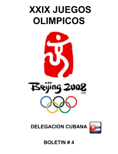 XXIX JUEGOS OLIMPICOS - Sitio Oficial del INDER