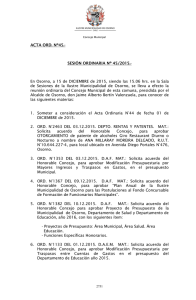 ACTA ORD - Municipalidad de Osorno