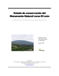 Estado de conservación del Monumento Natural Loma - Eco