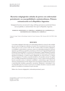 Bacterias subgingivales aisladas de perros con enfermedad