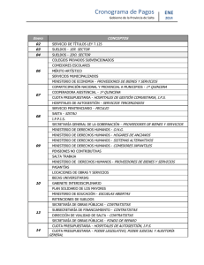 Cronograma de Pagos Gobierno de Salta