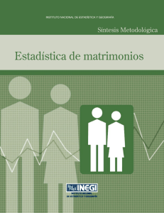 síntesis metodológica de la estadística de matrimonios