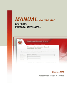 MANUAL de uso del - Portal del Estado Peruano